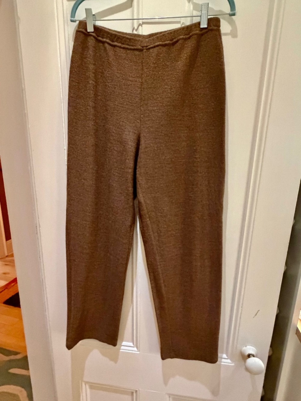 Eileen Fisher 100% Wool Jersey ankle Pant Size M